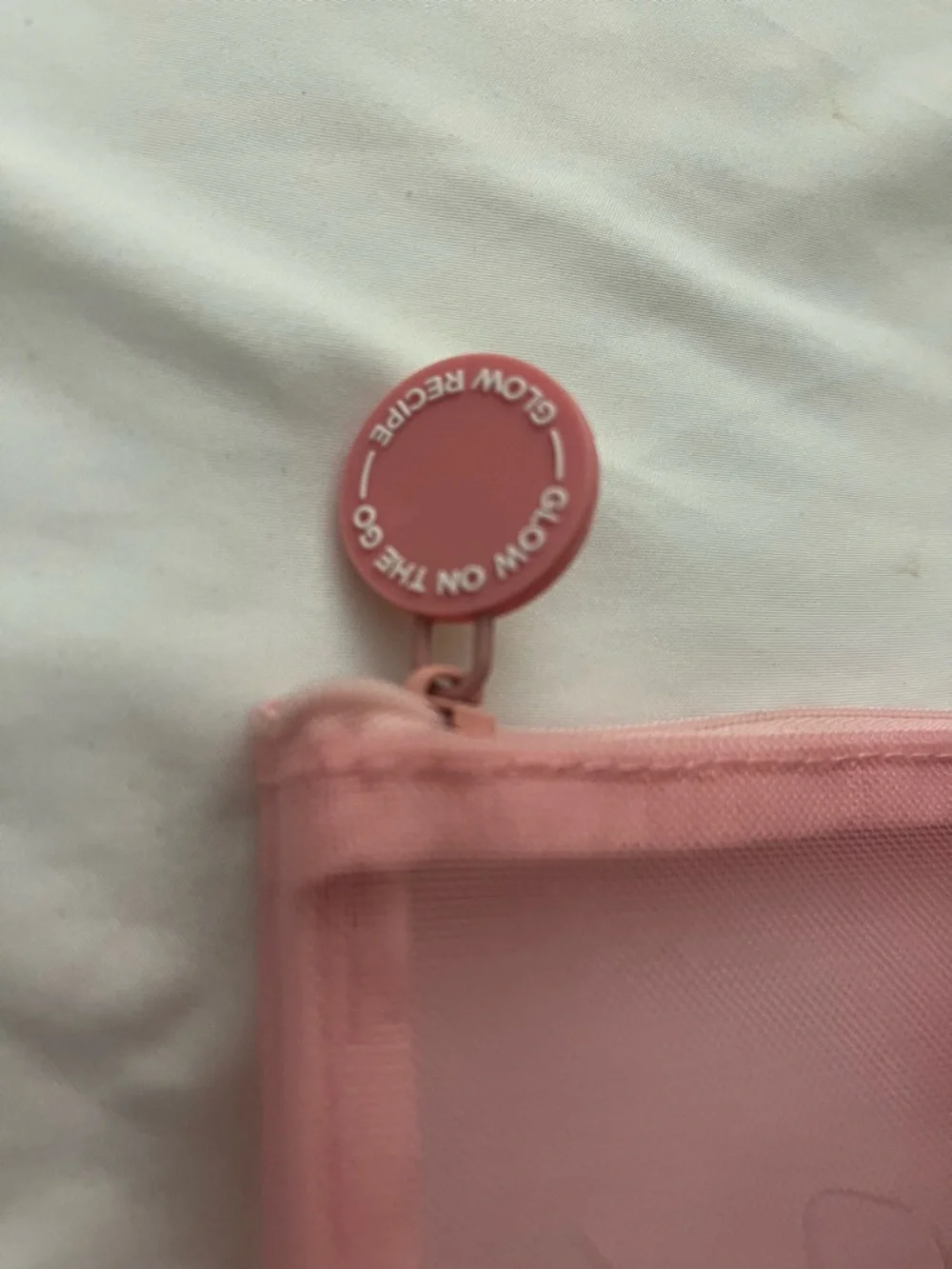 Glow Recipe Blush Pink Mesh Makeup Pouch